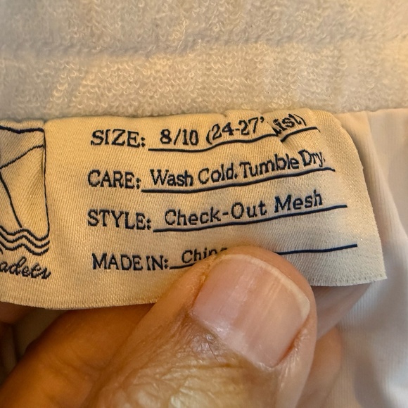 Cadets Check Out Mesh Shorts in White SZ 8/10 (24-27” Waist) NWT boys - Picture 3 of 3